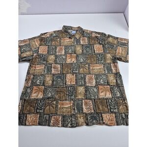 VTG AFTCO Bluewater Shirt Mens 3XL Multicolor Hawaiian Aloha Camp USA Made